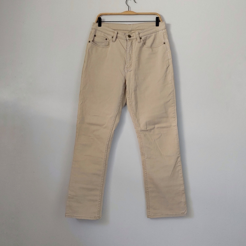 Vintage L.L Bean 1912 Straight Leg Jeans Size 12 Tall Khaki Tan